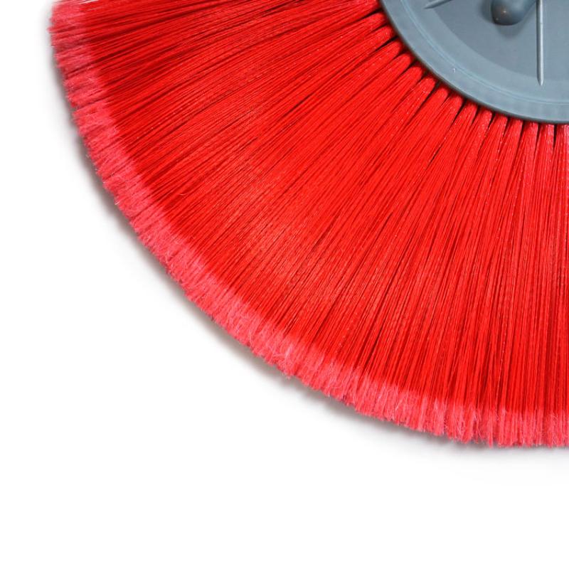 CLEAN WORLD Factory Wholesale High Standard Plastic Soft Red Broom Brush Head for Household Use