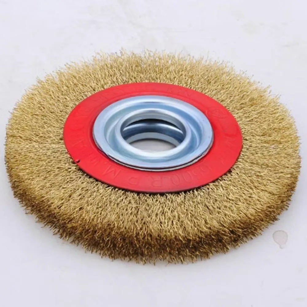 CLEAN WORLD Carbon Steel Wire Brush, Knotted Crimped Wheel Cup Bowl Brush for Rust Removal & Polishing