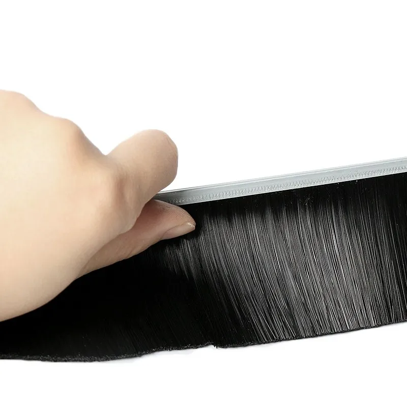 CLEAN WORLD Customizable Exterior Door Seal Brush Weather Strip, Telescopic Strip Brush for Industrial & Furniture Cleaning