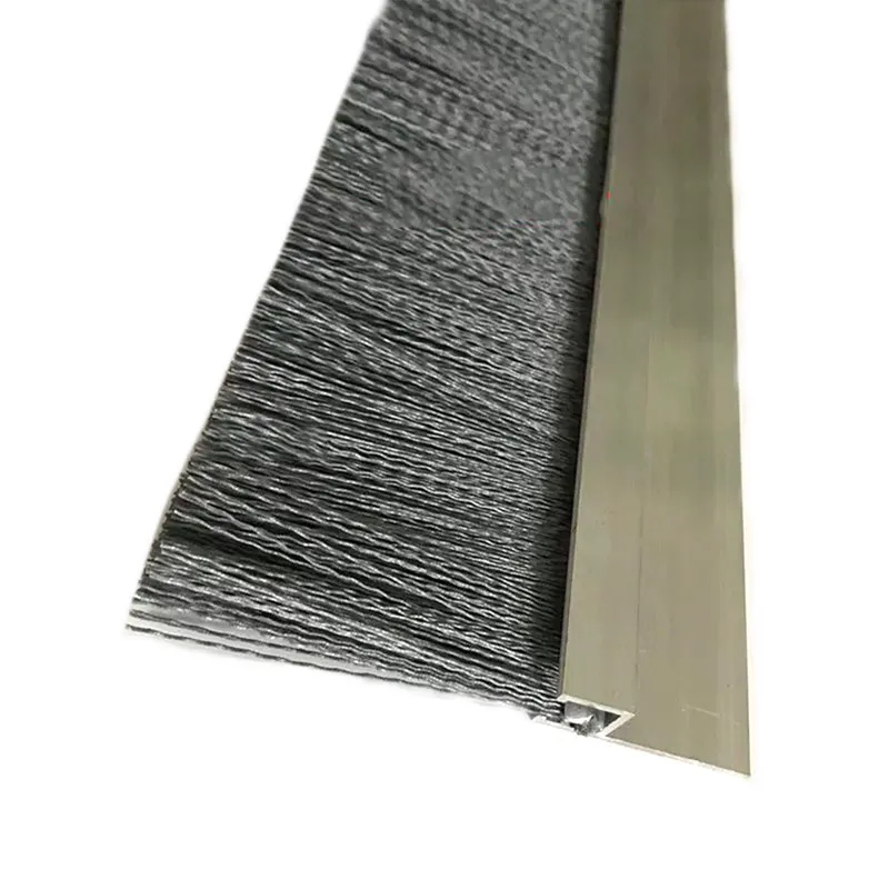 CLEAN WORLD Customizable Exterior Door Seal Brush Weather Strip, Telescopic Strip Brush for Industrial & Furniture Cleaning