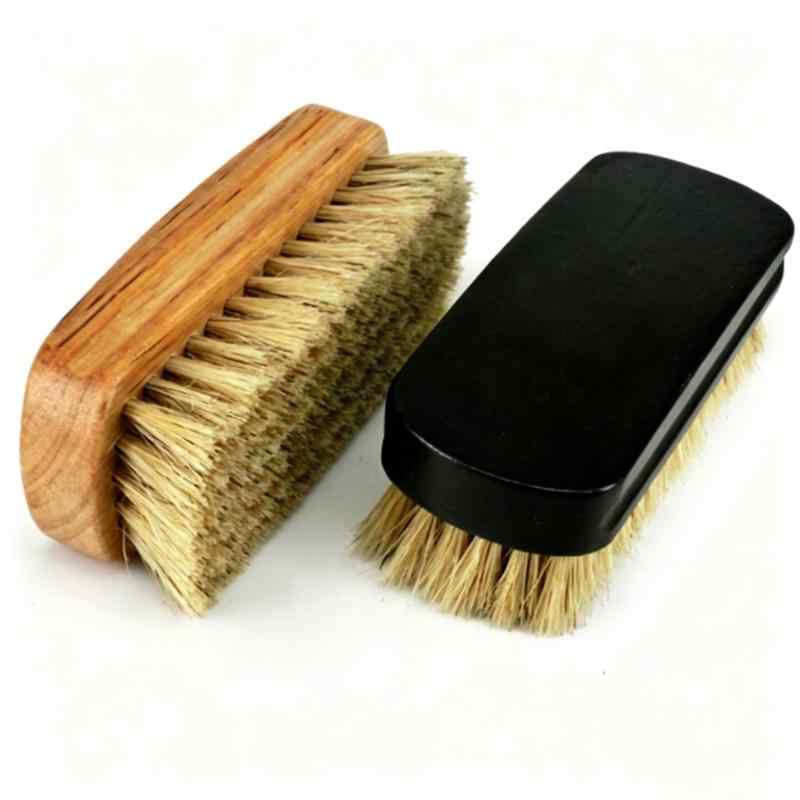 CLEAN WORLD Wholesale Custom Wooden Handle Cleaning Brush Soft Horsehair Cleaner Tools for Shoes