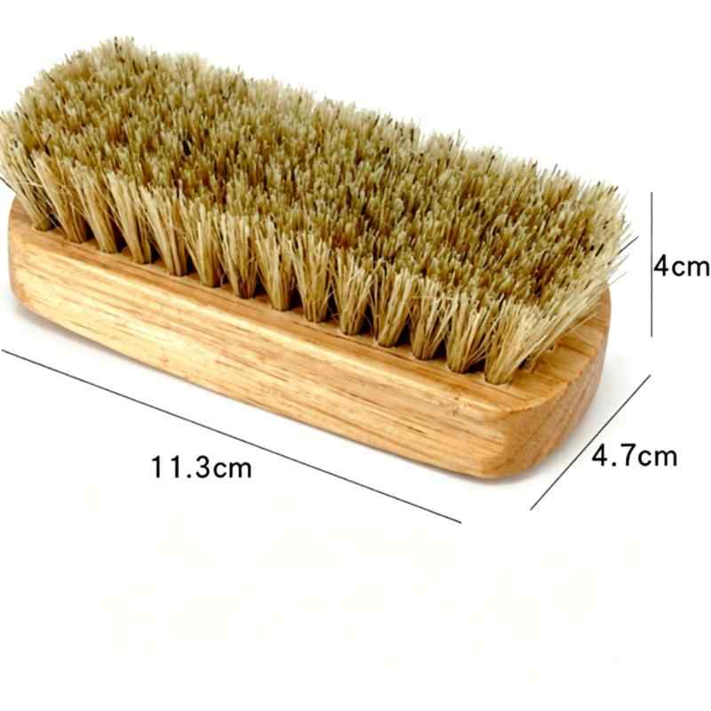 CLEAN WORLD Wholesale Custom Wooden Handle Cleaning Brush Soft Horsehair Cleaner Tools for Shoes