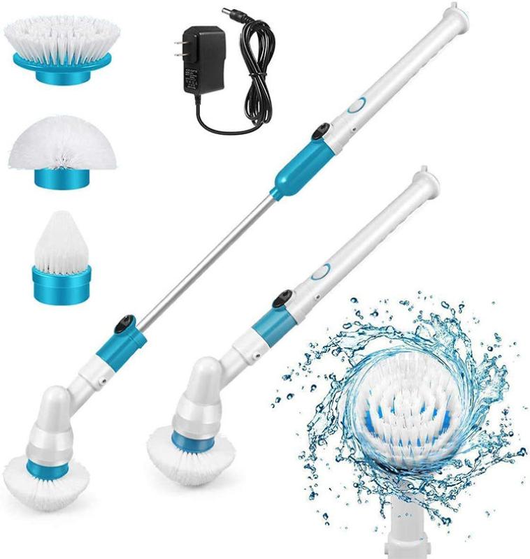 CLEAN WORLD 3 in 1 Electric Multi-function Kitchen Cleaning Brush Household Bathroom Cleaning Tool with Extension Handle