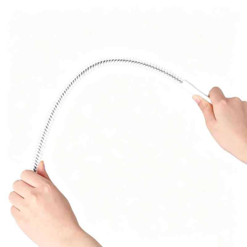 CLEAN WORLD Household Cleaning Tools Pipe Cleaner Drain Hair Remover Sink Cleaning Brush with Portable Steel Wire