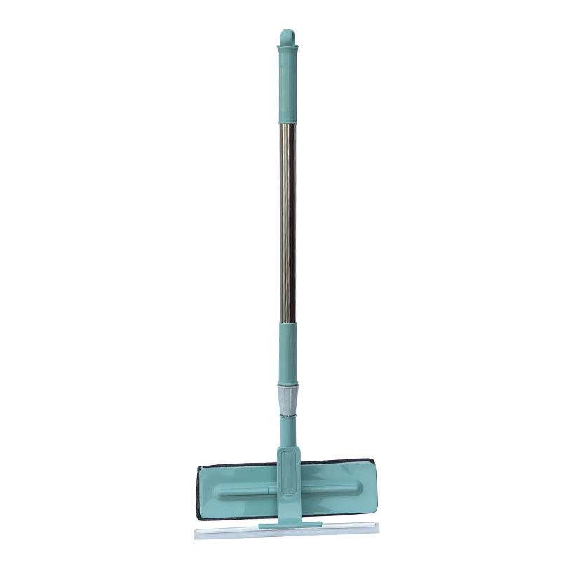 CLEAN WORLD Household Window Washing Brush Stainless Long Handle Rubber Scraper Wiper Cleaning Tools