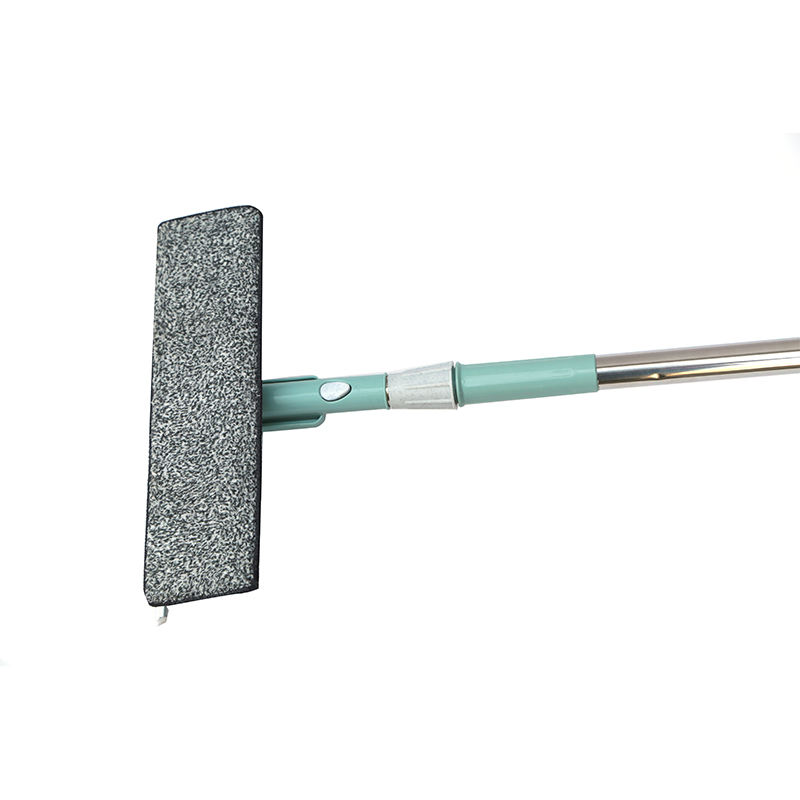 CLEAN WORLD Household Window Washing Brush Stainless Long Handle Rubber Scraper Wiper Cleaning Tools