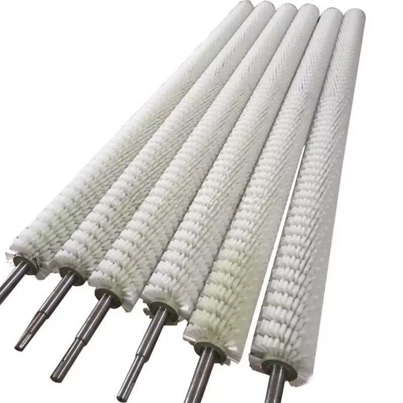 CLEAN WORLD Customized Industrial Nylon Bristle Spiral Punched Cleaning Brush Roller