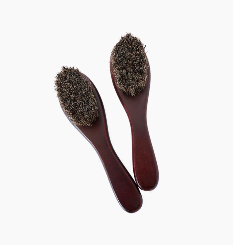 CLEAN WORLD Factory Wholesale Natural Horsehair Wooden Hat Shoe & Clothing Cleaning Brush