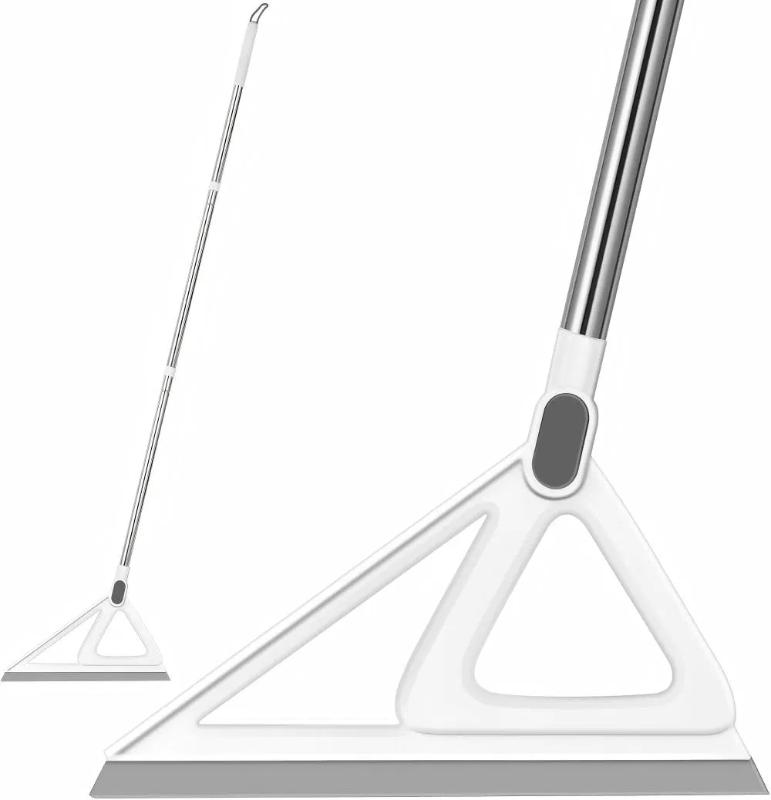 CLEAN WORLD Multifunctional Rubber Silicone Steel Handle Broom Window Squeegee Magic Water Sweeper Brush