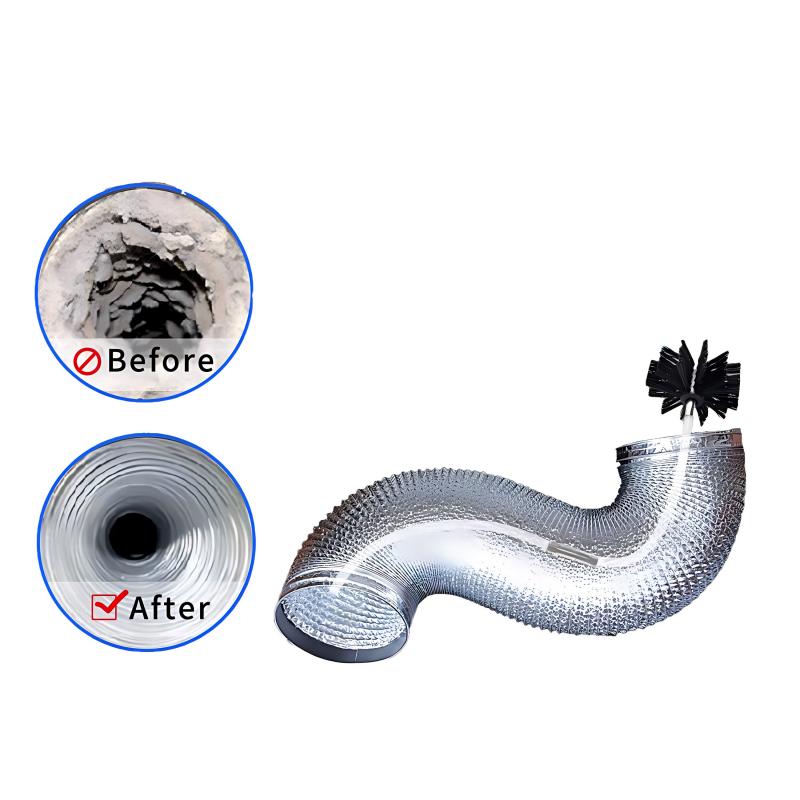 CLEAN WORLD Kitchen chimney brush 35Feet Dryer Vent Cleaner Kit - Lint Remover,Fireplace Chimney Brushes,Replacement Parts,Duct Cleaning,Flexible Lint Brush with Drill Attachment×2,Use with or Without a Power Drill