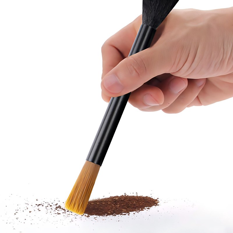CLEAN WORLD Kitchen Coffee Powder Brush Coffee Grinder Cleaning Brush Dusting Espresso Brush Accessories Cleaner Barista Brush Machine Cleaning Brush Cleaning Tool for Bean Grain Coffee Tool Barista Home Kitchen