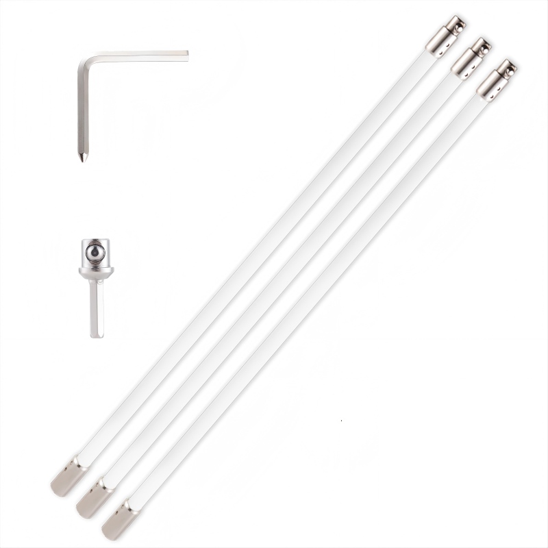 CLEAN WORLD Kitchen chimney brush 26 Feet Chimney Sweep Kit, Chrome Button Locking System, Chimney Cleaning Kit, Chimney Brush, Chimney Cleaning Tool, Chimney Cleaning System with 8 Flexible Chimney Rods