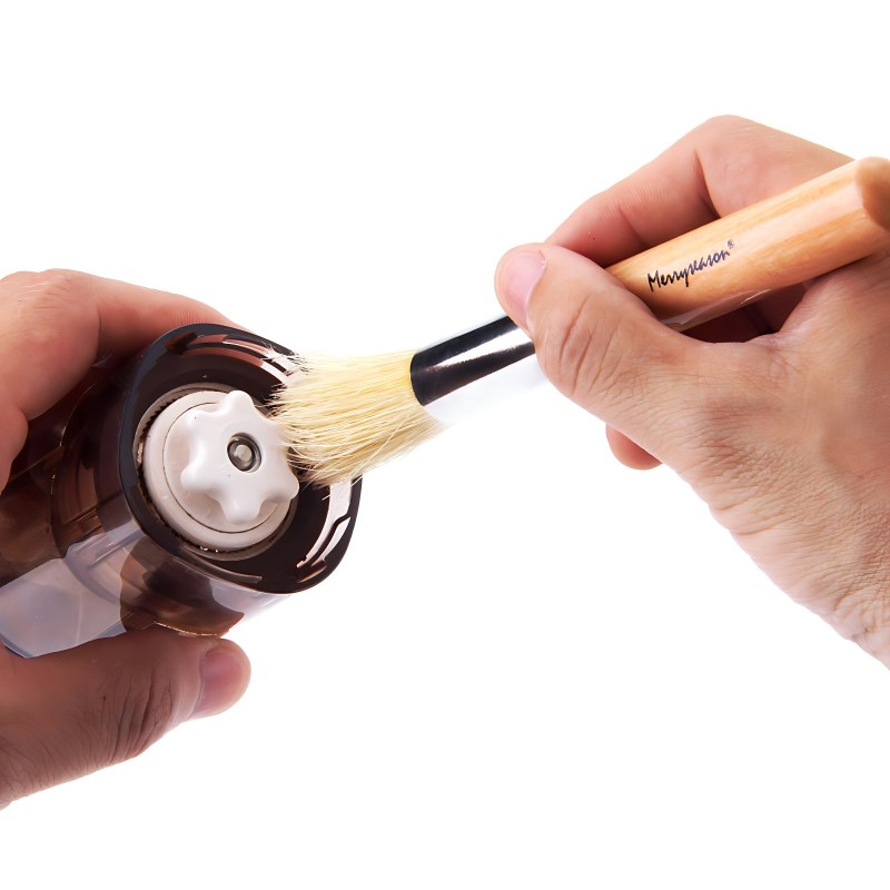 CLEAN WORLD Kitchen Coffee Powder Brush Coffee Grinder Cleaning Brush, Wood Handle & Natural Bristles Wood Dusting Espresso Brush Accessories for Bean Grain Coffee Tool Barista Home Kitchen