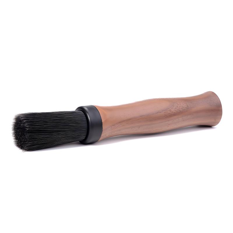 CLEAN WORLD Kitchen Coffee Powder Brush Barista Brush - Coffee Cleaning Brush - Genuine American Walnut Wood Handle Espresso Brush Cleaner - Coffee Bar Brush Espresso Grinder Brush - Coffee Cleaning Tool
