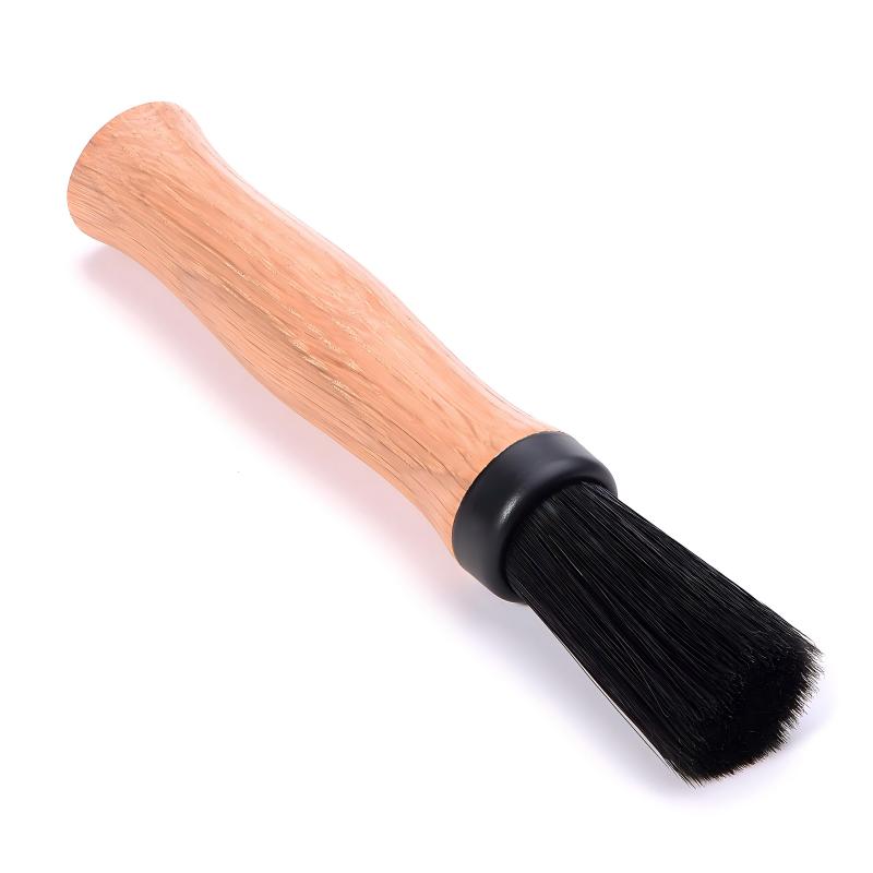 CLEAN WORLD Kitchen Coffee Powder Brush Barista Brush - Coffee Cleaning Brush - Genuine American Walnut Wood Handle Espresso Brush Cleaner - Coffee Bar Brush Espresso Grinder Brush - Coffee Cleaning Tool