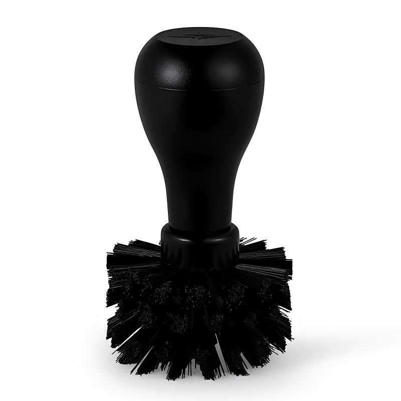 CLEAN WORLD Kitchen Coffee Powder Brush Coffee Portafilter Brush, Fit for 51/54/58mm Portafilter Basket, ABS Espresso Machine Portafilter Cleaning Brush, Professional Barista Cleaner Tools, Effectively Cleaning, Black