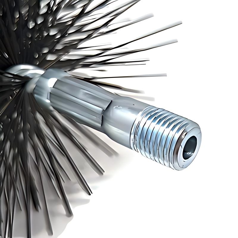 CLEAN WORLD Kitchen chimney brush Wire Chimney Cleaning Brush (8-Inch Round)