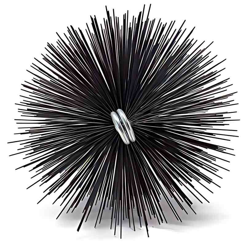 CLEAN WORLD Kitchen chimney brush Wire Chimney Cleaning Brush (8-Inch Round)