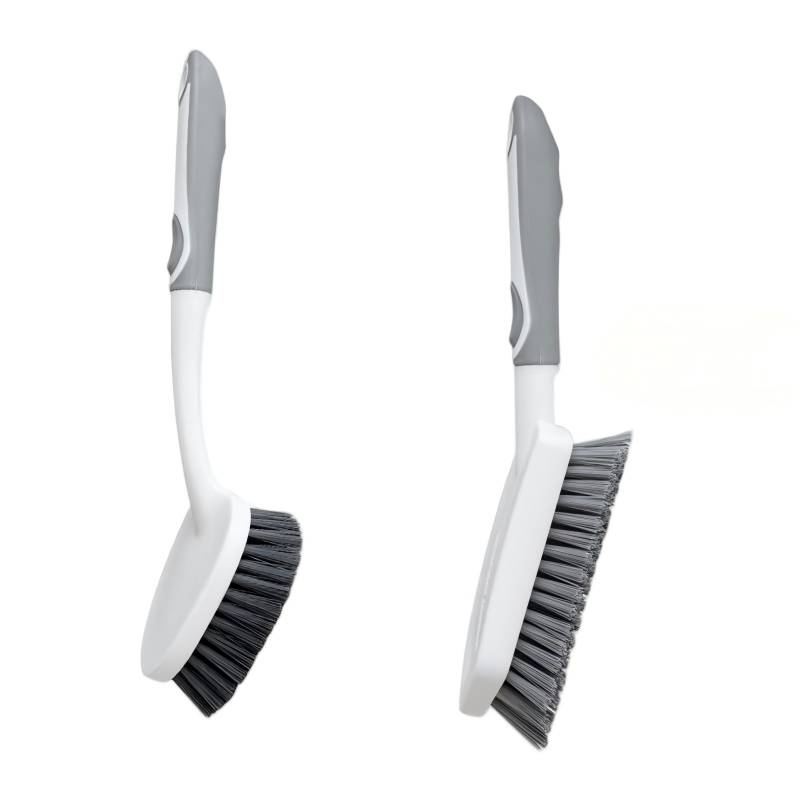 CLEAN WORLD Bathroom Brush, Heavy-Duty Scrub Brush Set, Grout Brush, Shower Squeegee, Shower Cleaner Brush with Non-Slip Grip, Stiff Bristles Scrub Brushes for Cleaning Bathroom, Shower, Tile, Grout, Tub, Floor, Sink