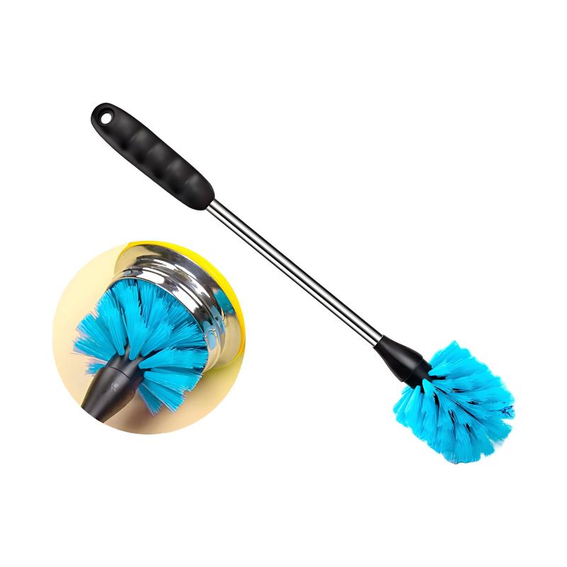 CLEAN WORLD Kitchen  Bottle Brush Tube Cleaning Lab Set with Long Handle, Cup Cleaner for Washing Narrow Neck Beer Wine Decanter Pipes Lids Sinks Cap Covers, White