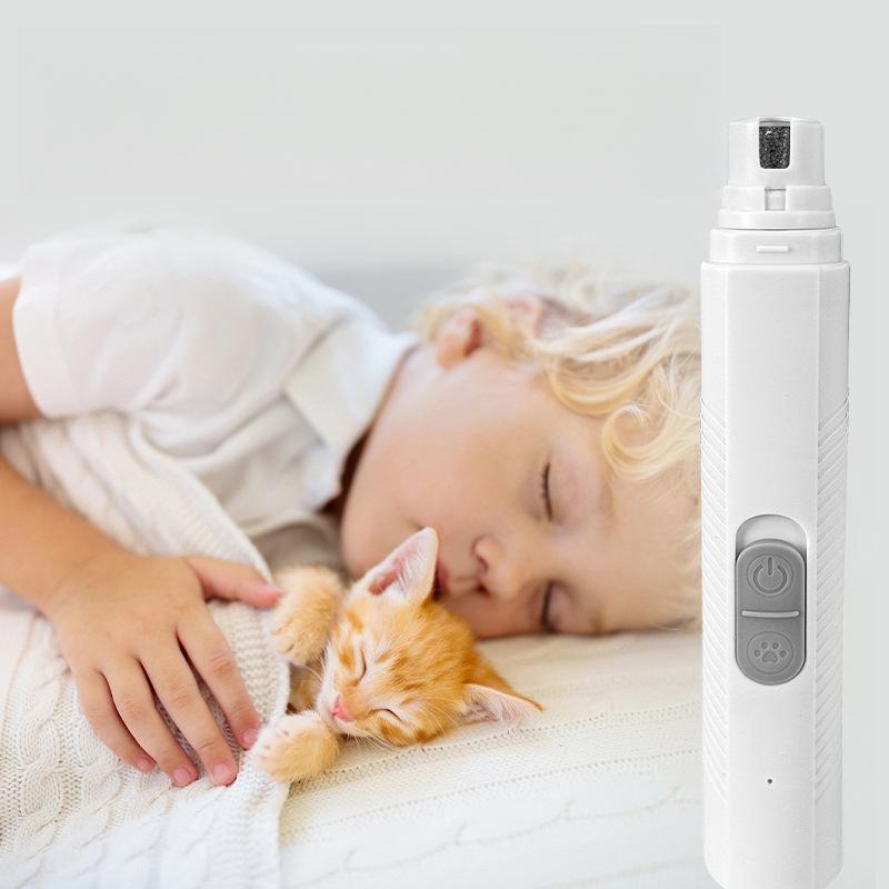 CLEAN WORLD Rechargeable LED High Power Electric Pet Nail Grinder, Dog Cat Nail Polisher & Nail Clipper