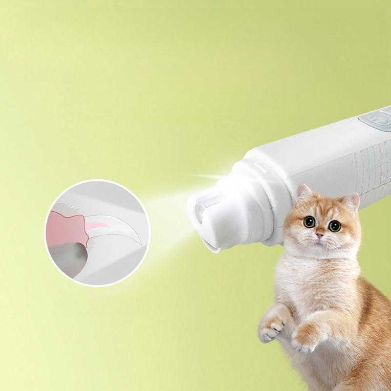 CLEAN WORLD Rechargeable LED High Power Electric Pet Nail Grinder, Dog Cat Nail Polisher & Nail Clipper