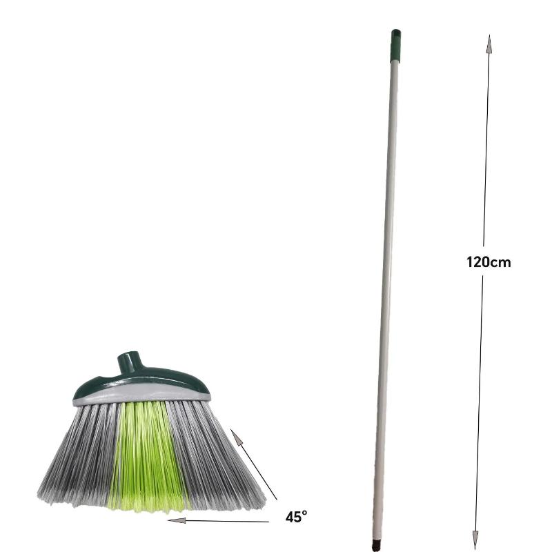 CLEAN WORLD Household Brush Angle Broom for Garages, Courtyard, Sidewalks, Decks and Outdoor Surfaces with High Quality