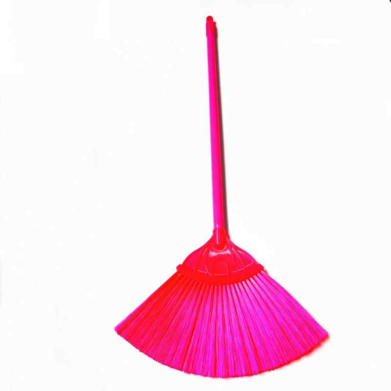 CLEAN WORLD Floor/Ceiling Brush Multi Color Household Plastic Broom Head with Long Handle