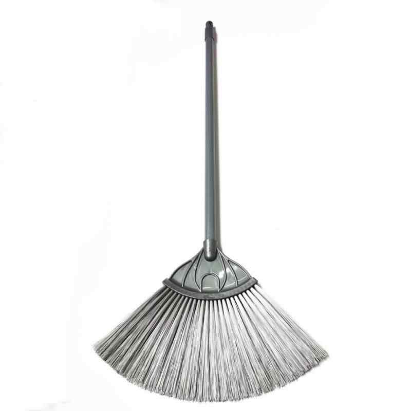 CLEAN WORLD Floor/Ceiling Brush Multi Color Household Plastic Broom Head with Long Handle