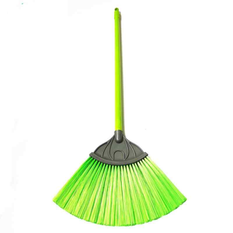 CLEAN WORLD Floor/Ceiling Brush Multi Color Household Plastic Broom Head with Long Handle