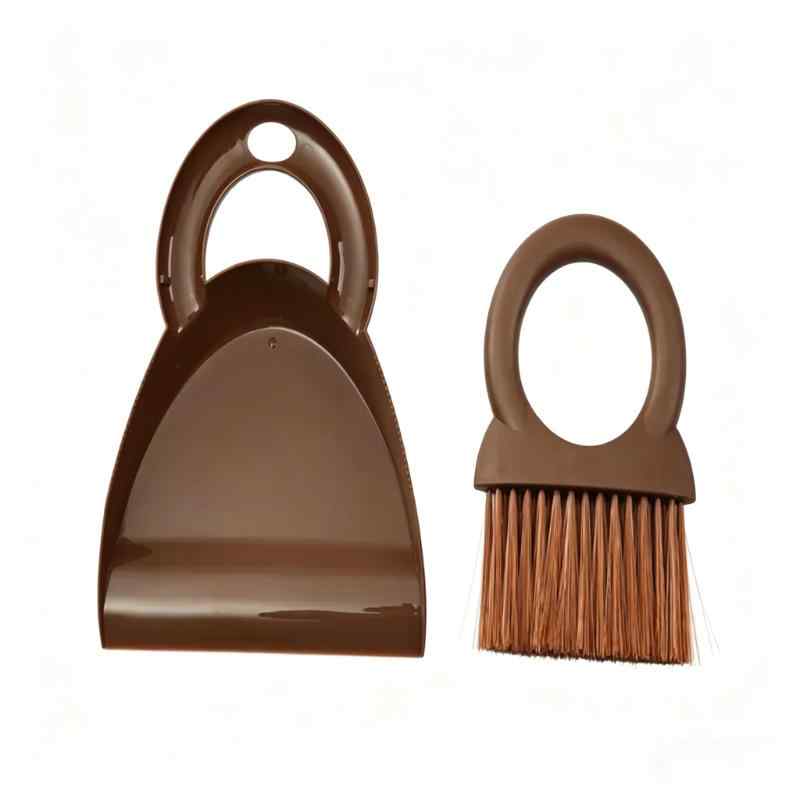 CLEAN WORLD Mini Broom & Dustpan Set Office Desktop Cleaning Brush Set Small Portable Table Cleaning Tool