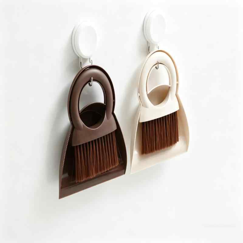 CLEAN WORLD Mini Broom & Dustpan Set Office Desktop Cleaning Brush Set Small Portable Table Cleaning Tool