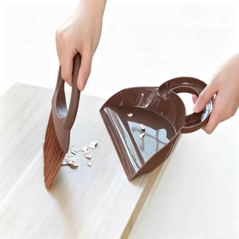 CLEAN WORLD Mini Broom & Dustpan Set Office Desktop Cleaning Brush Set Small Portable Table Cleaning Tool