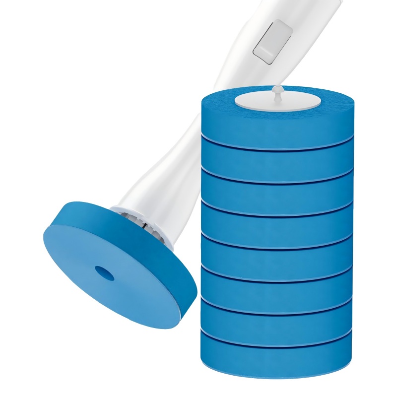 CLEAN WORLD Bathroom Toilet Brush, Disposable Electric Toilet Brush Heads, Toilet Cleaner Refill Pads, 3 Layer Sponge Brush with Cleaner, Wand Refills for Electric Toilet Cleaning Brush