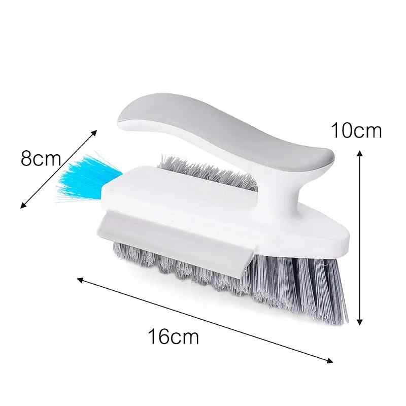 CLEAN WORLD 4 in 1 V Shape Kitchen Tile Floor Gap Scrubber Brush Crevice Brush Deep Cleaning Tool for Bathroom Floor Corner