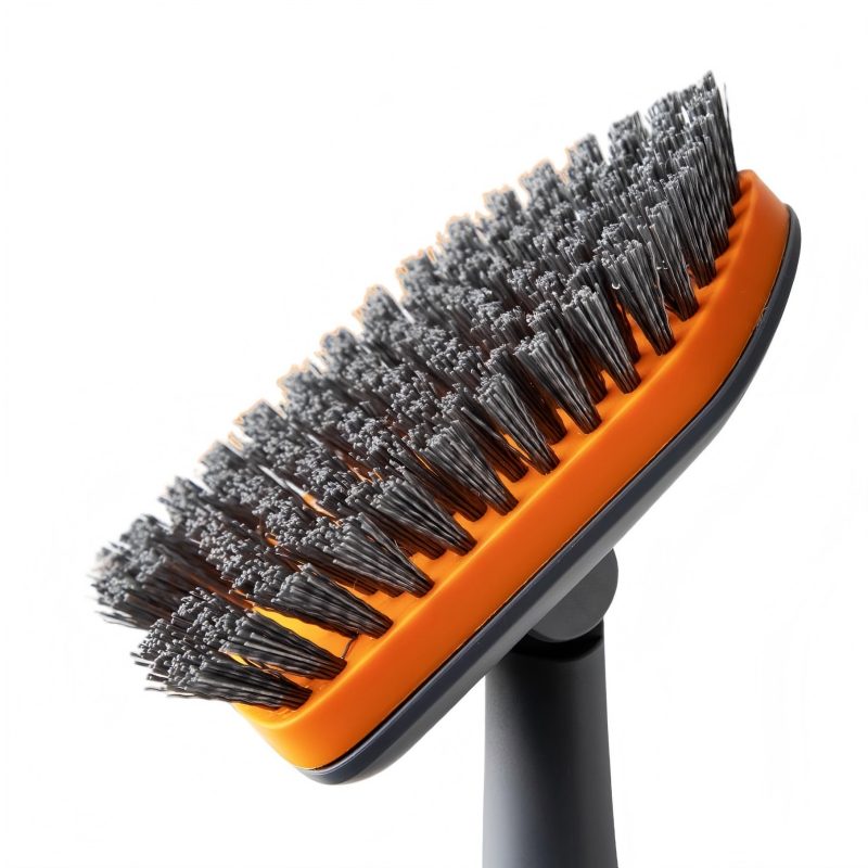 CLEAN WORLD Bathroom Brush, Tile Tub Scrubber Brush with 3 Different Function Cleaning Heads and 56" Extendable Long Handle-No Scratch Shower Scrubber for Cleaning Bathroom Kitchen Toilet Wall,Bathtub,Sink,Grey