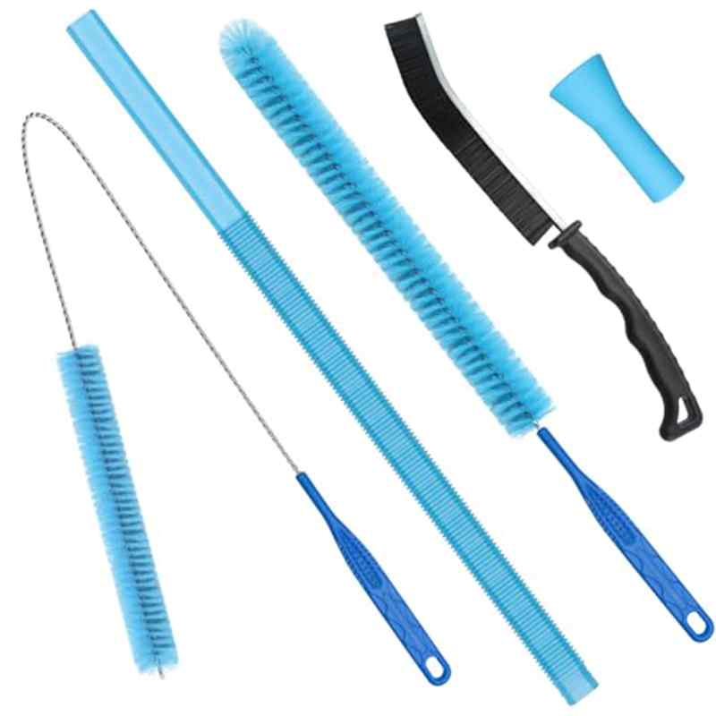 CLEAN WORLD 4 Pieces Dryer Vent Cleaner Kit‌ Professional ‌Air Conditioner Brush‌ Flexible Cleaning Tools‌ for ‌Lint Trap