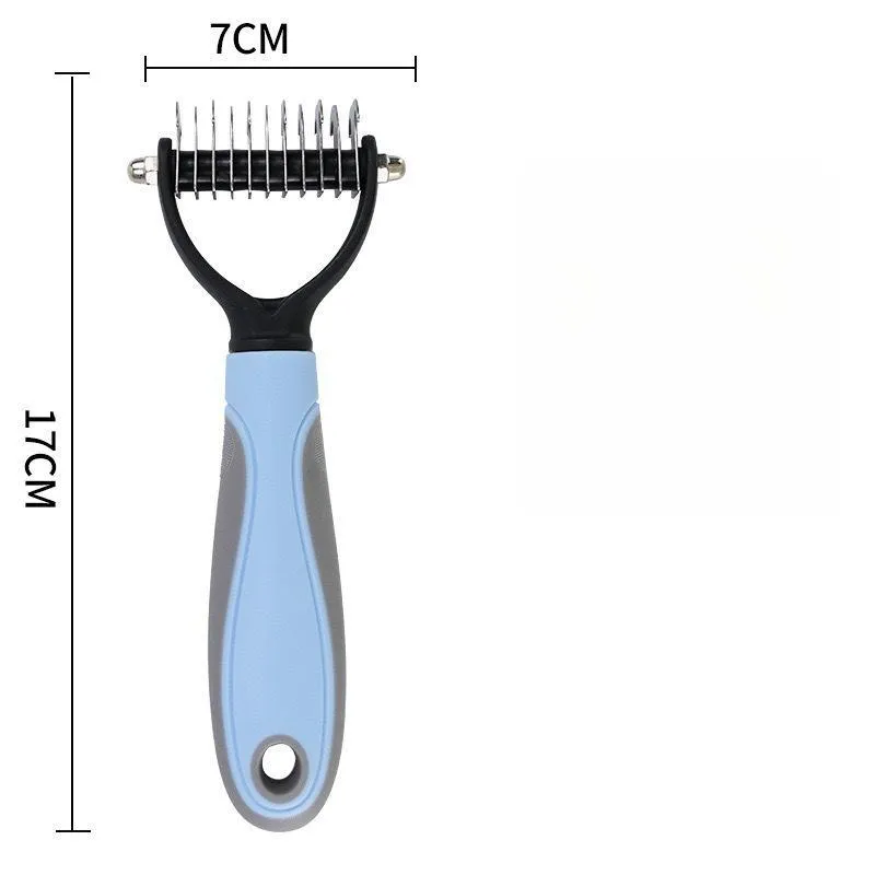 CLEAN WORLD Double Sided Pet Dematting Deshedding Thinning Comb, Dog Cat Hair Detangling Cleaning Grooming Pet Supplies