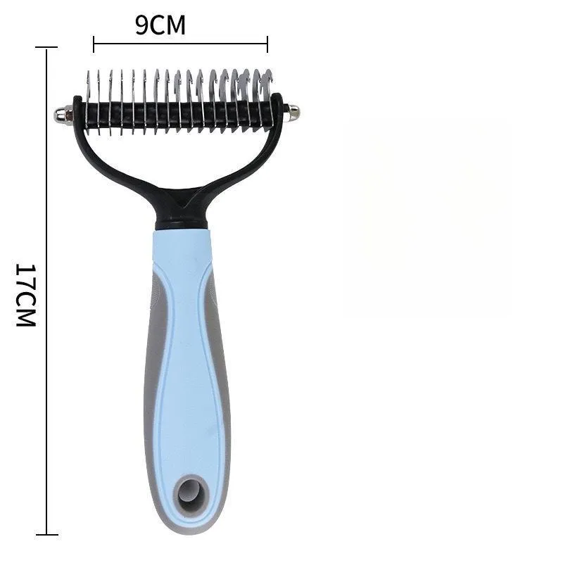 CLEAN WORLD Double Sided Pet Dematting Deshedding Thinning Comb, Dog Cat Hair Detangling Cleaning Grooming Pet Supplies