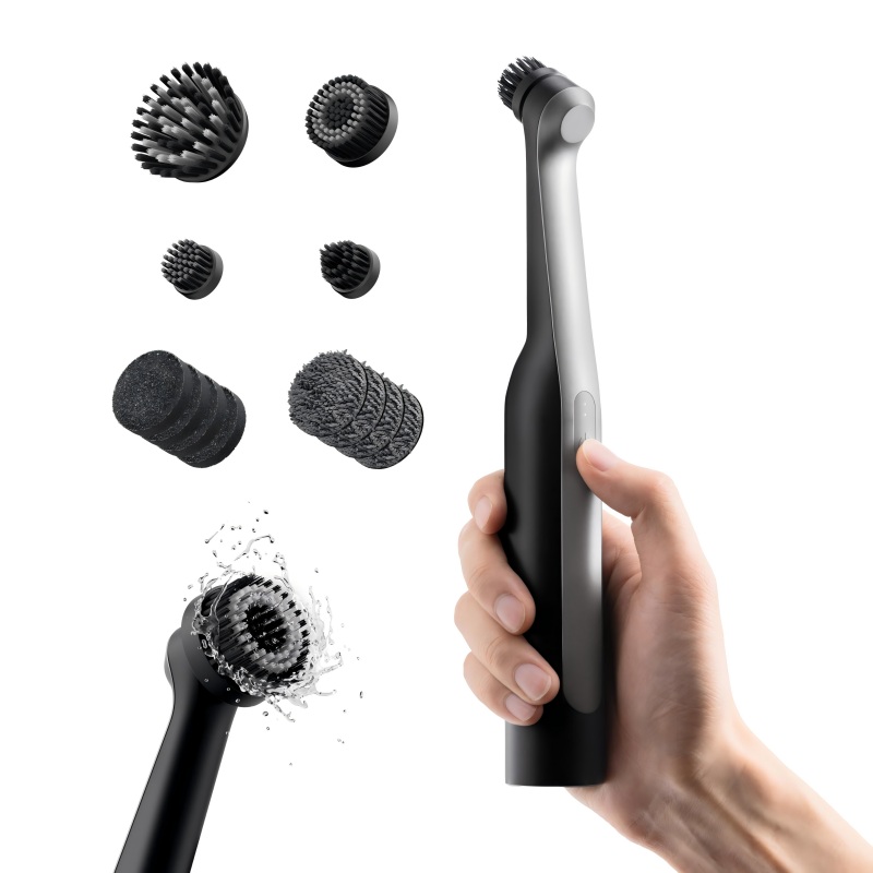 CLEAN WORLD Bathroom Brush, Cordless Spin Scrubber, Electric Rechargeble Grout Cleaning Brush, IPX7 Waterproof Bathroom Scrubber, 12 Replaceable Brush Heads Version Power Scrubber for Grout, Tiles, Corners, Crevices