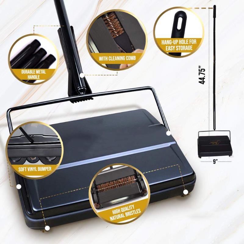 CLEAN WORLD Popular Sale Electrostatic Additional Rubber Rotor Brush for Carpets & Hard Floor Surfaces