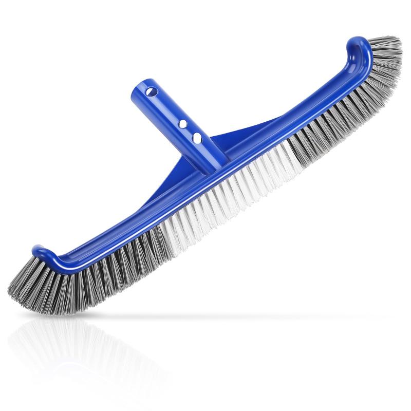 CLEAN WORLD Pool Brush Head Curved Ends High-Efficiency Pool Scrub Brush for Cleaning Pool Walls with Premium Nylon Bristles
