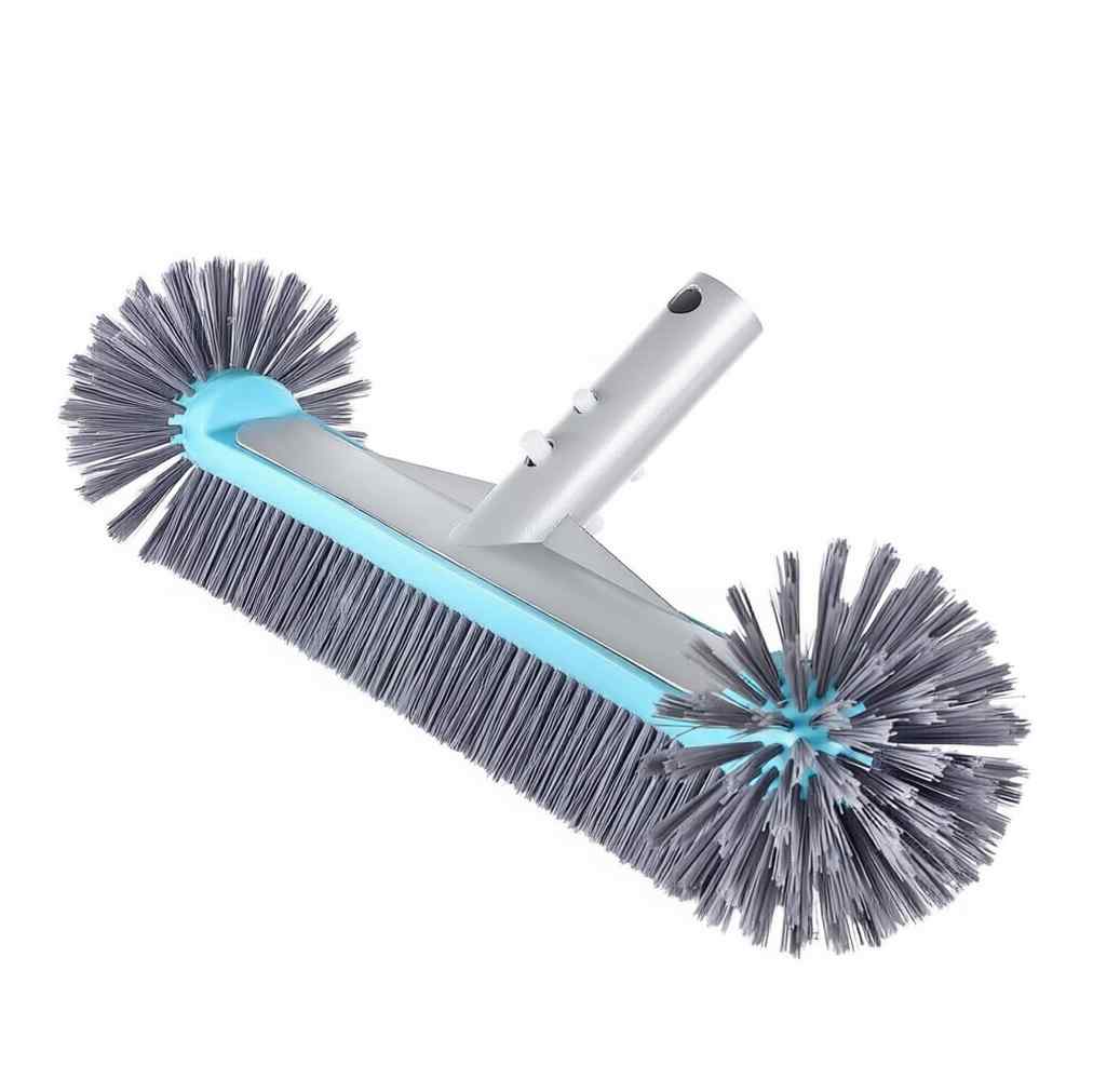 CLEAN WORLD Swimming Pool Brush Head Heavy Duty Aluminum Nylon Bristles Ground Brush for Clean Walls Tiles & Floors
