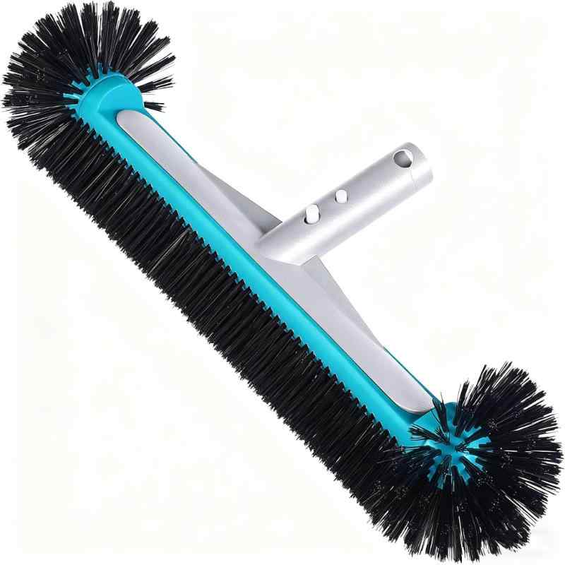 CLEAN WORLD Swimming Pool Brush Head Heavy Duty Aluminum Nylon Bristles Ground Brush for Clean Walls Tiles & Floors