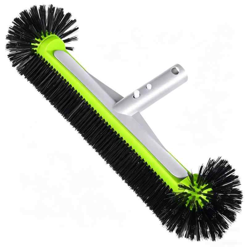 CLEAN WORLD Swimming Pool Brush Head Heavy Duty Aluminum Nylon Bristles Ground Brush for Clean Walls Tiles & Floors