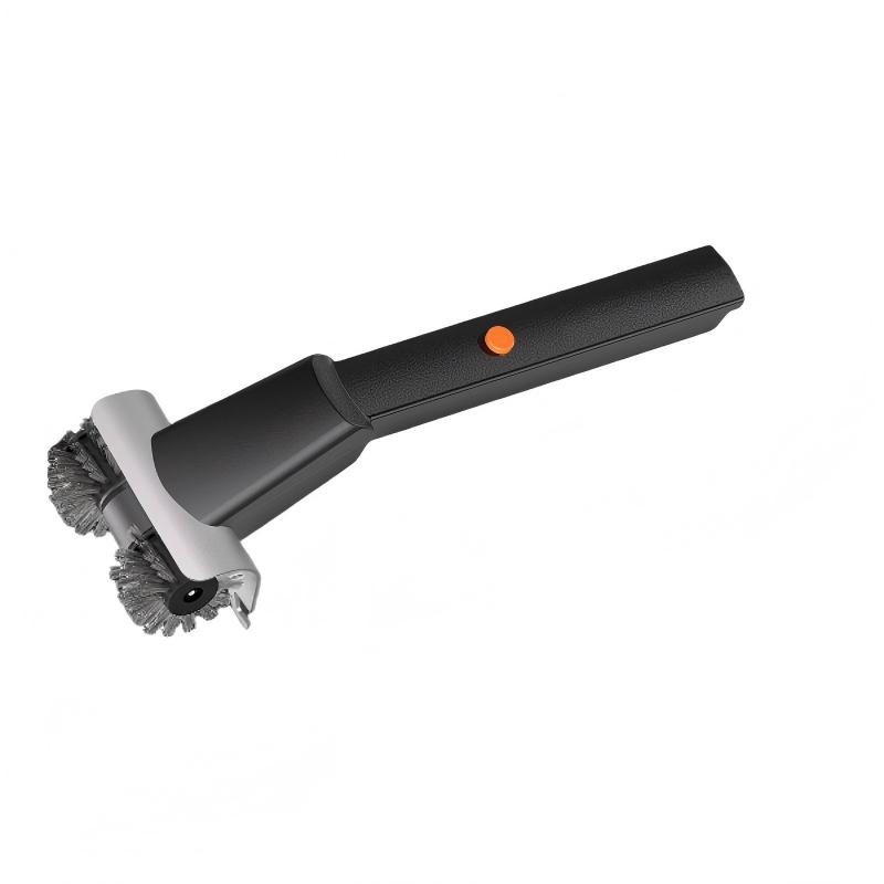 CLEAN WORLD Kitchen Grill Brush Rechargeable Electric BBQ Grill Brush, 2600mAh Battery, 2-Speed Power, LED Light, 100 Mins Long Runtime, 304 Stainless Steel Heat Resistant Grill Cleaner for Outdoor Camping & Grilling