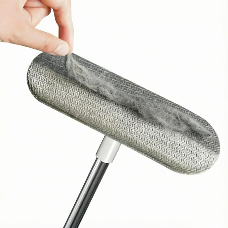 CLEAN WORLD Hot Selling Reusable Stainless Steel Carpet Hair Removal Brush Household Telescopic Eco-Friendly Cleaning Tools