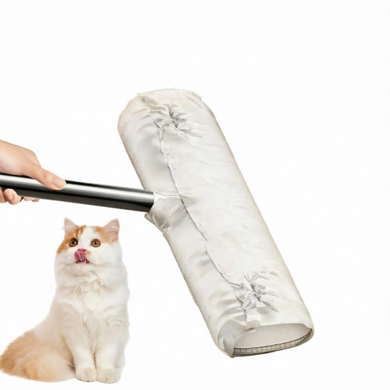 CLEAN WORLD Hot Selling Reusable Stainless Steel Carpet Hair Removal Brush Household Telescopic Eco-Friendly Cleaning Tools