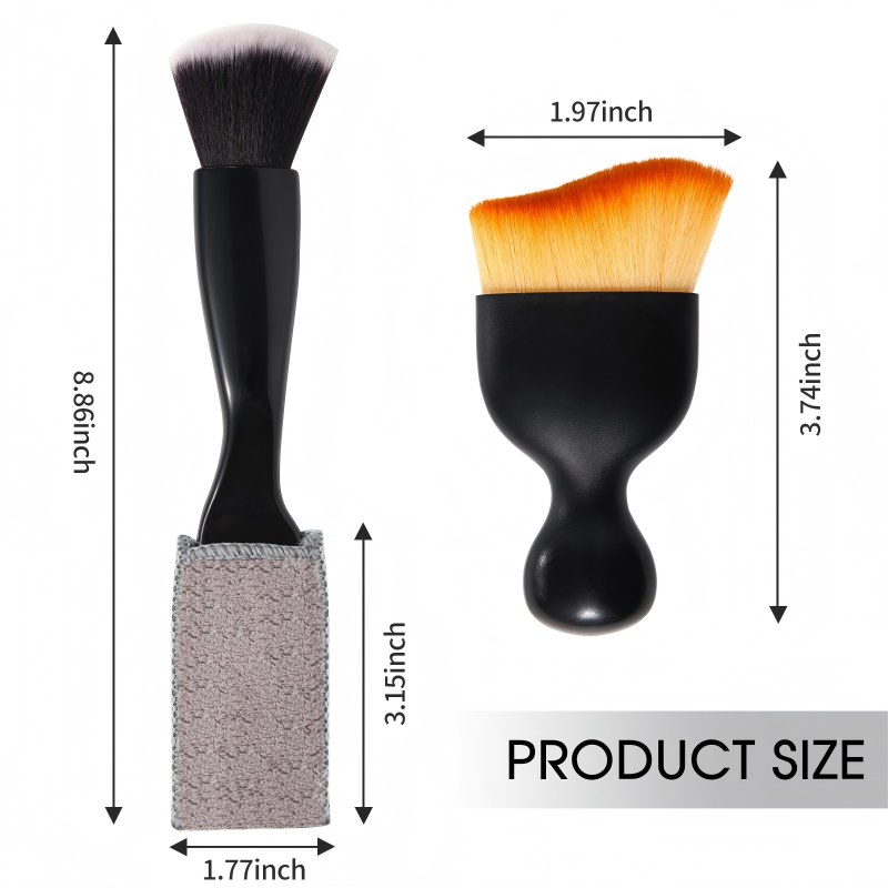 CLEAN WORLD Car detailing brush, 3 PCS Car Interior Detail Dust Brush,Soft Car Interior Detailing Kit Tools,Dash Duster Brush for Auto,Truck,SUV,RV Interior Cleaning