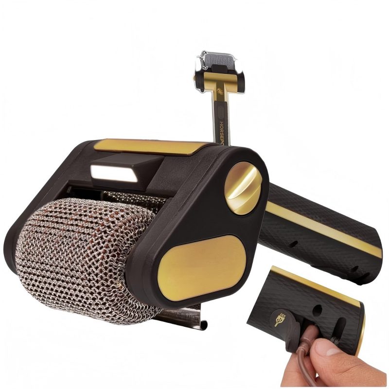 CLEAN WORLD Kitchen Grill Brush  Grill Cleaner AS SEEN ON TV! – Cordless, Rechargeable BBQ Tool with 350 RPM Stainless Roller, LED Light – Patents Pending